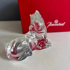 Baccarat Crystal Glass Horse Figure Chinese Zodiac Year of the Horse W/Box